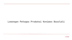 Lowongan Petugas Produksi Konimex Boyolali