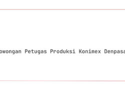 Lowongan Petugas Produksi Konimex Denpasar Tahun 2025 (Resmi)