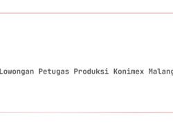 Lowongan Petugas Produksi Konimex Malang Tahun 2025