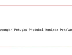 Lowongan Petugas Produksi Konimex Pemalang Tahun 2025